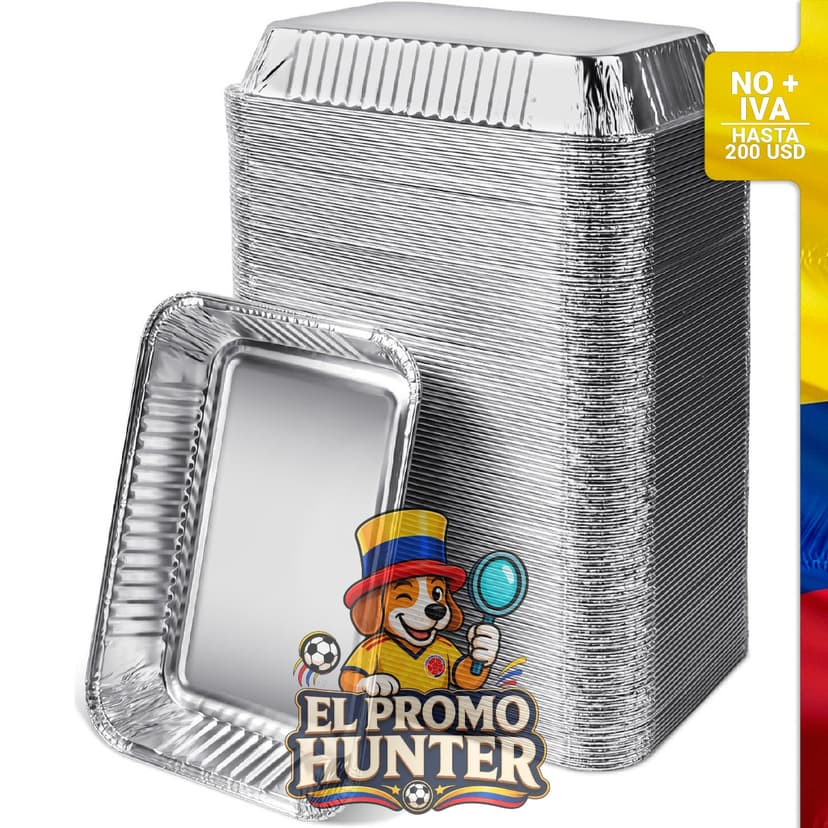 50 bandejas de goteo desechables de papel de aluminio para parrillas Weber, tamaño 22 x 15.5 cm.