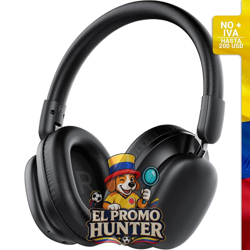 Auriculares Bluetooth sobre la oreja, inalámbricos con micrófono y 75 horas de reproducción.