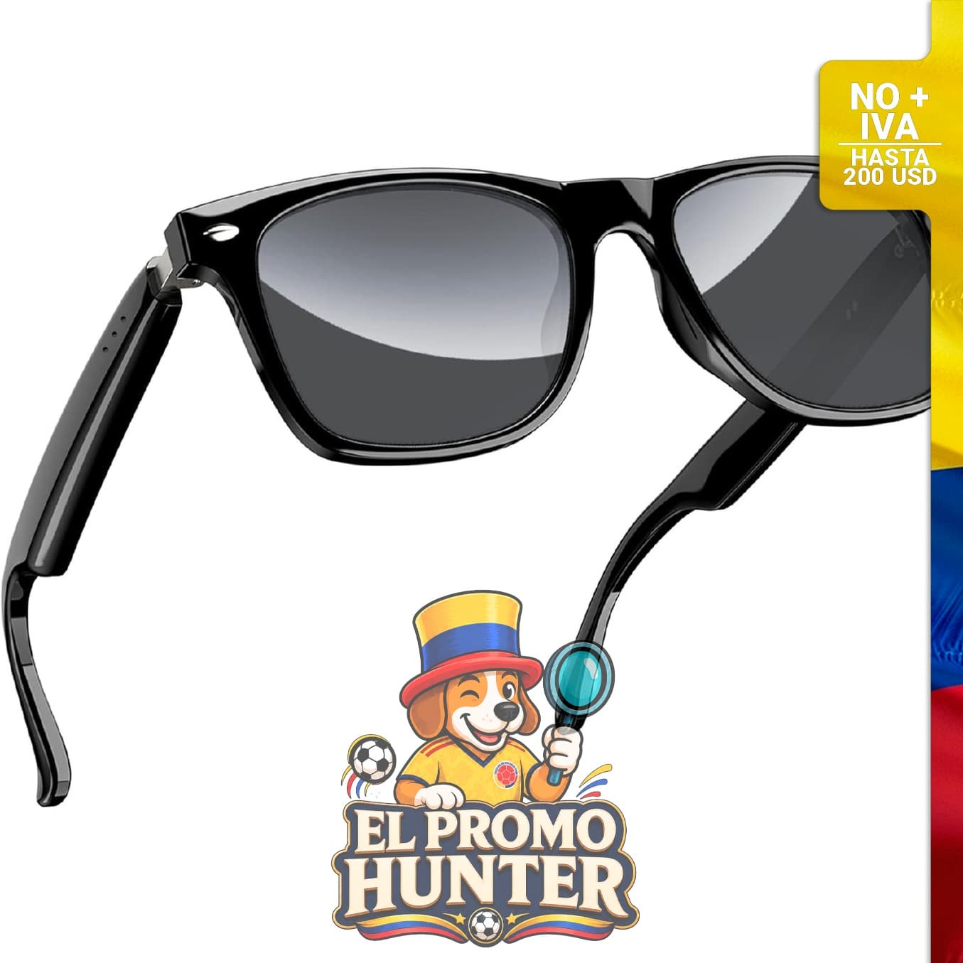 Lentes inteligentes Blackview con altavoz Bluetooth, lentes polarizados y protección UV.