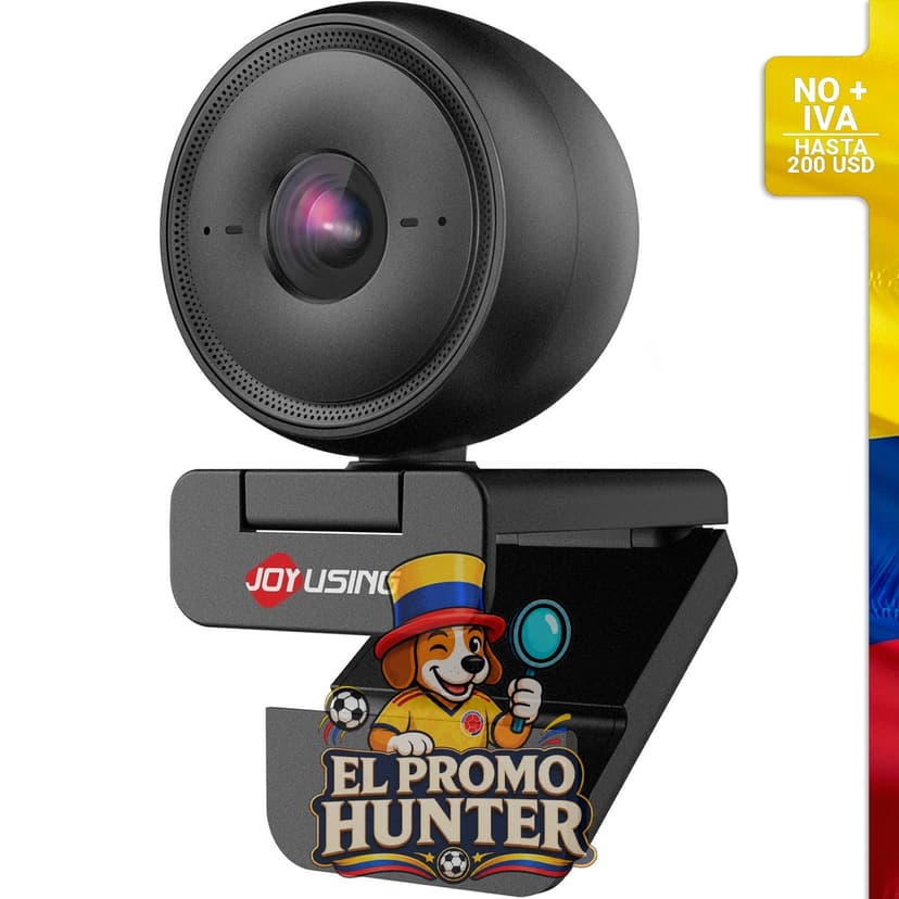 Cámara web Ultra 4K HD Flip600R con trípode, enfoque automático PDAF y micrófonos con cancelación de ruido.