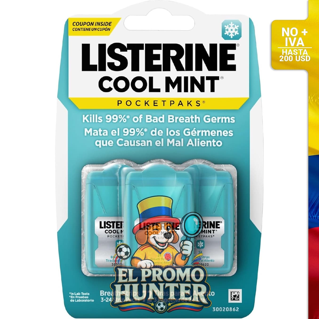 Listerine PocketPaks, tiras de enjuague bucal en formato portátil.