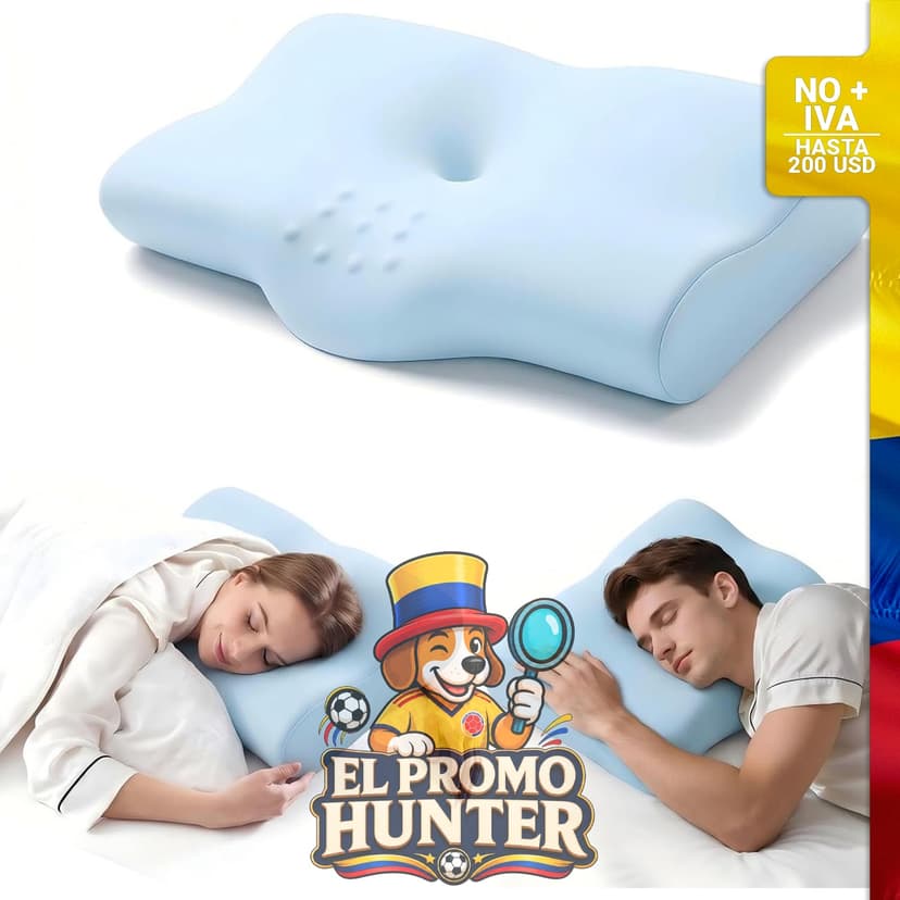 Almohada cervical ergonómica de espuma viscoelástica para dormir, diseñada para aliviar el dolor de cuello.