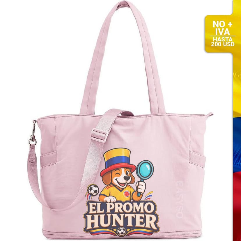 Bolsa de mano para mujer con cremallera, expandible para trabajo y gimnasio, incluye correa para esterilla de yoga.