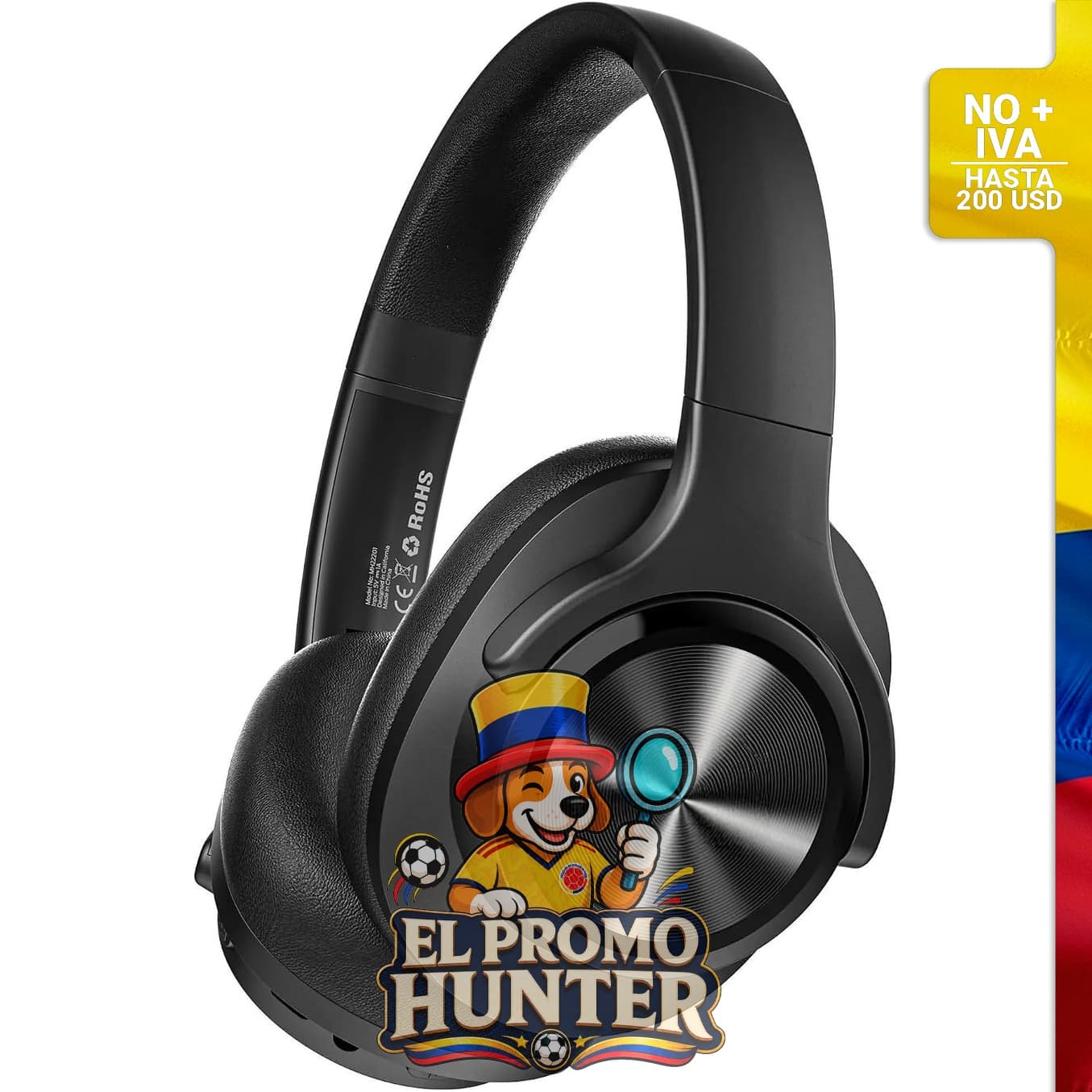 Auriculares Bluetooth Oraolo Mission 200, con 3 modos de ecualización, 60 horas de reproducción y diseño plegable.
