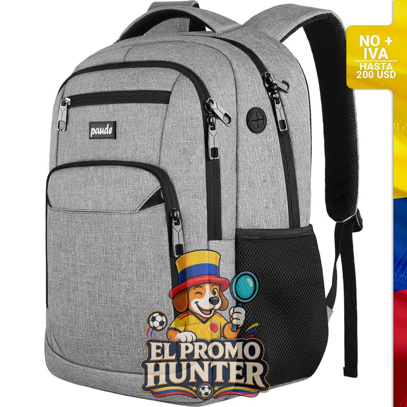 Mochila Paude para laptop de 15.6" (38.1 cm), diseñada para uso escolar y universitario.
