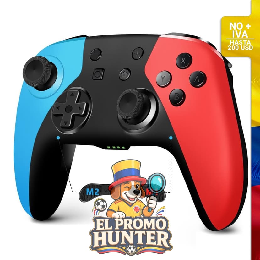 Controlador Pro Inalámbrico AceGamer para Nintendo Switch 2, Switch, Lite, OLED y PC, con conectividad Bluetooth y joysticks Hall Effect.