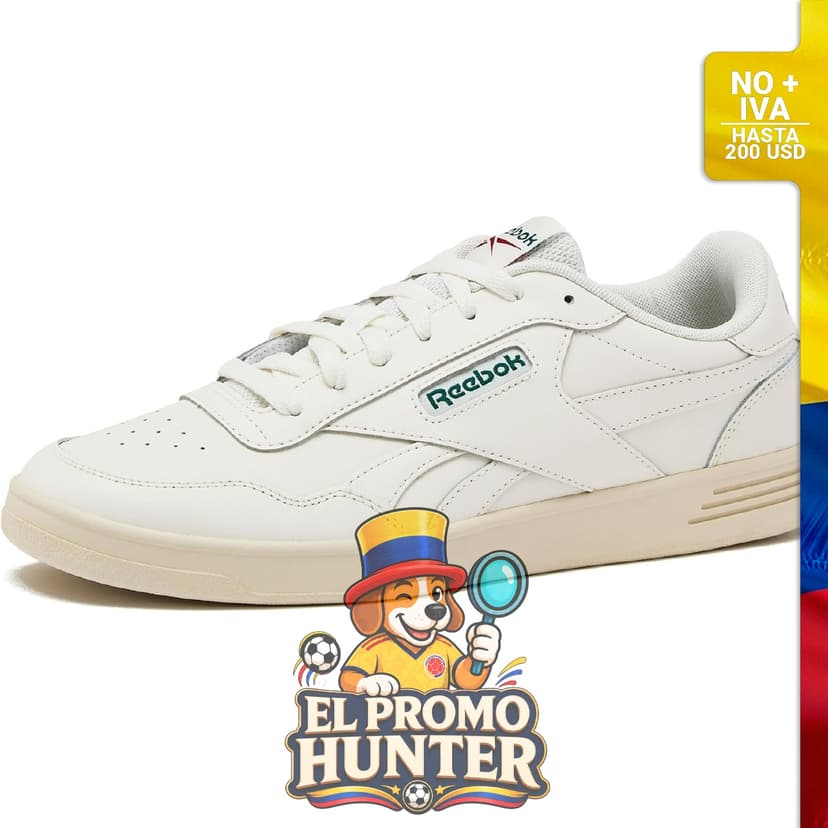 Zapatillas Reebok Court Advance para hombre, modelo casual de tenis, disponibles en tallas de 6 a 15.
