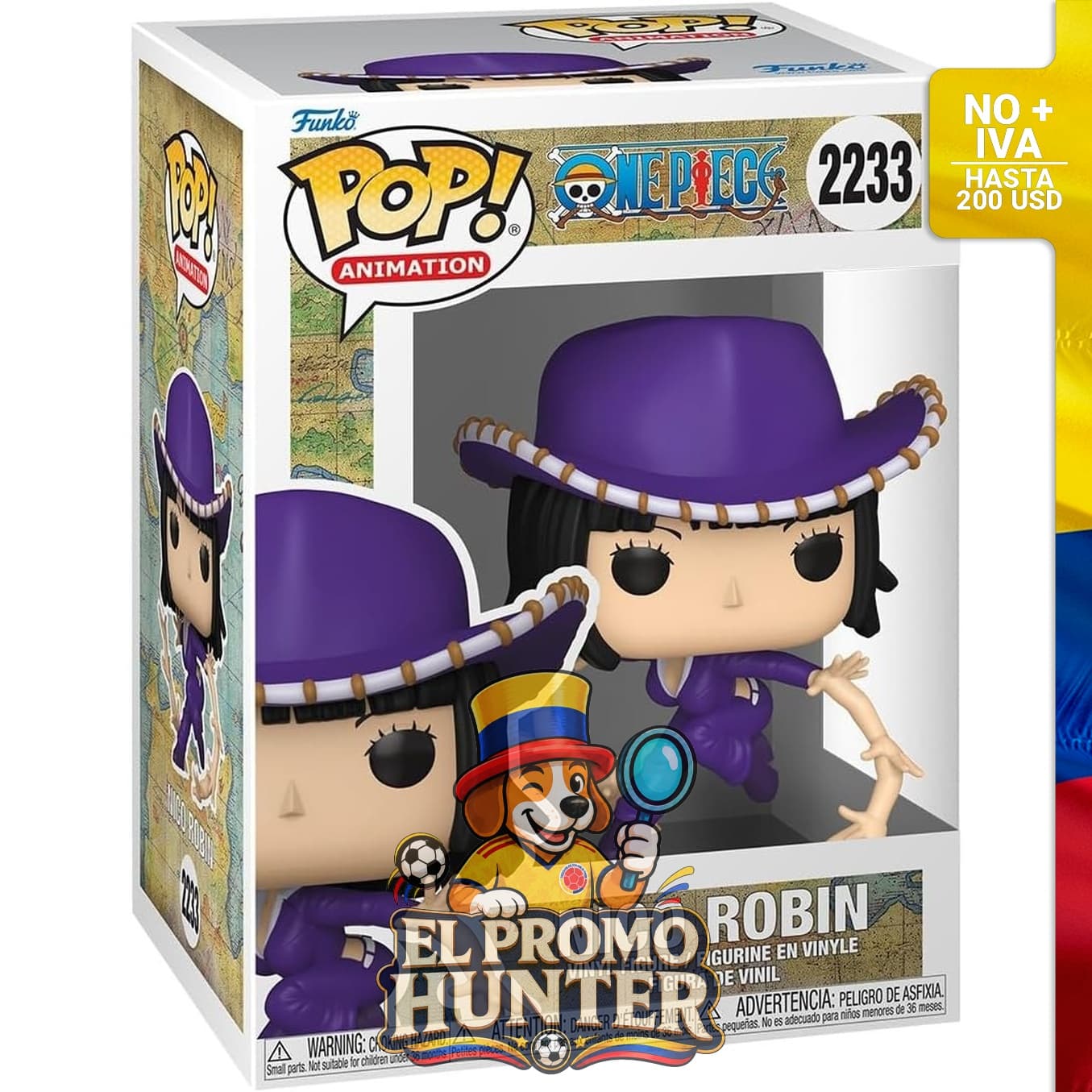 Figura de vinilo coleccionable de Nico Robin de One Piece, oficial y para coleccionistas.
