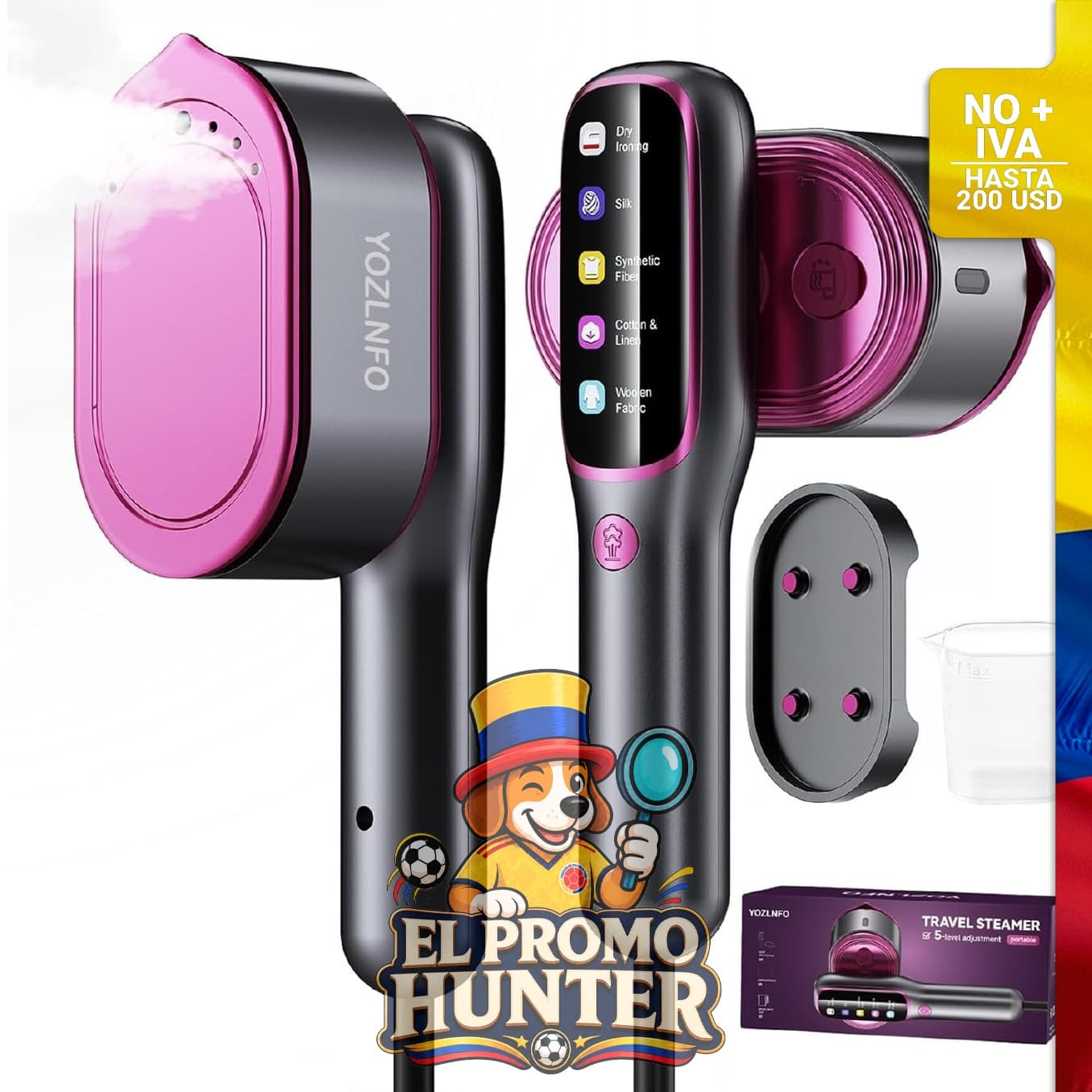 Vaporizador de viaje YOZLNFO de 1200 W, con 5 modos de calentamiento y tanque de 3.7 L.