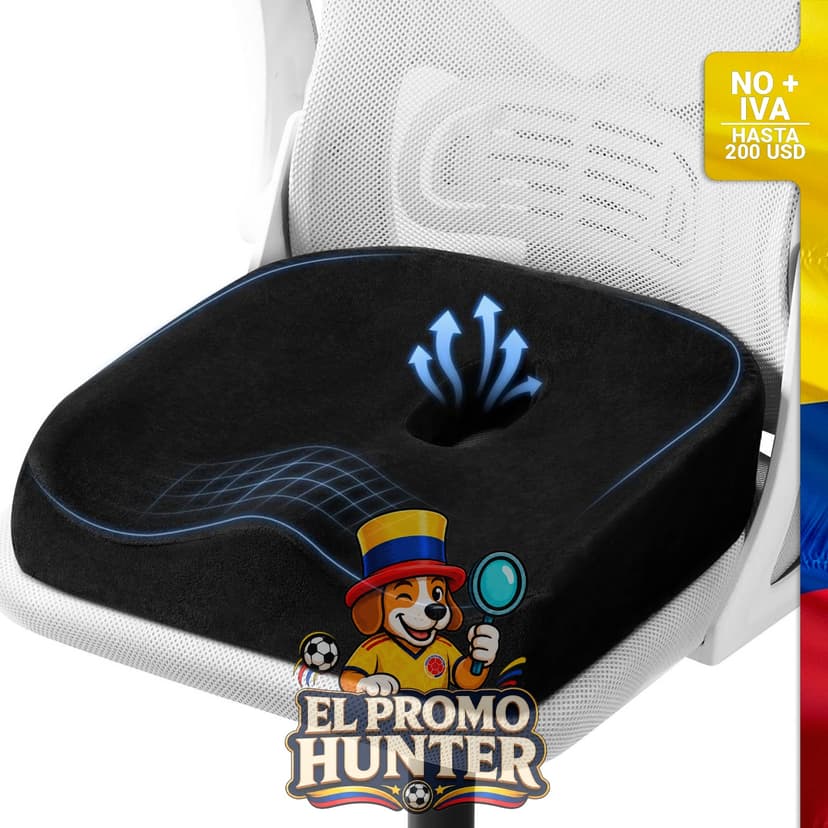 Almohada de dona para hemorroides, cojín de asiento de espuma viscoelástica con corte central.