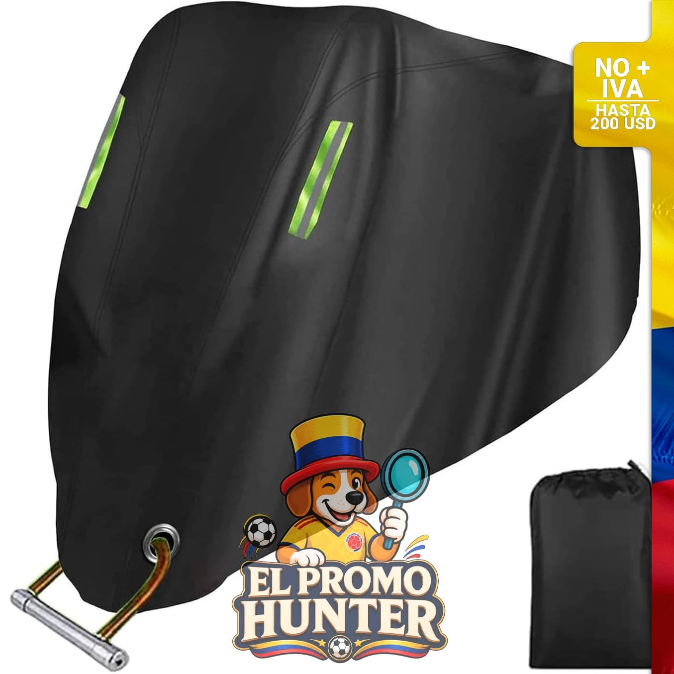 Funda impermeable para motocicleta, universal, con protección solar y reflectante nocturno.