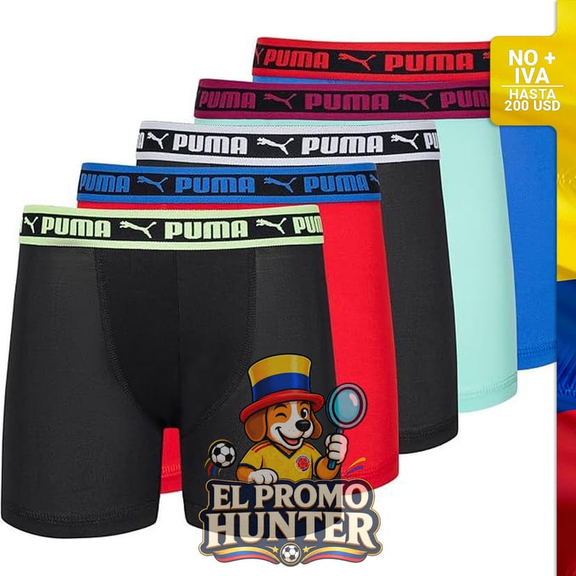 Paquete de 5 calzoncillos tipo bóxer de rendimiento para niños.