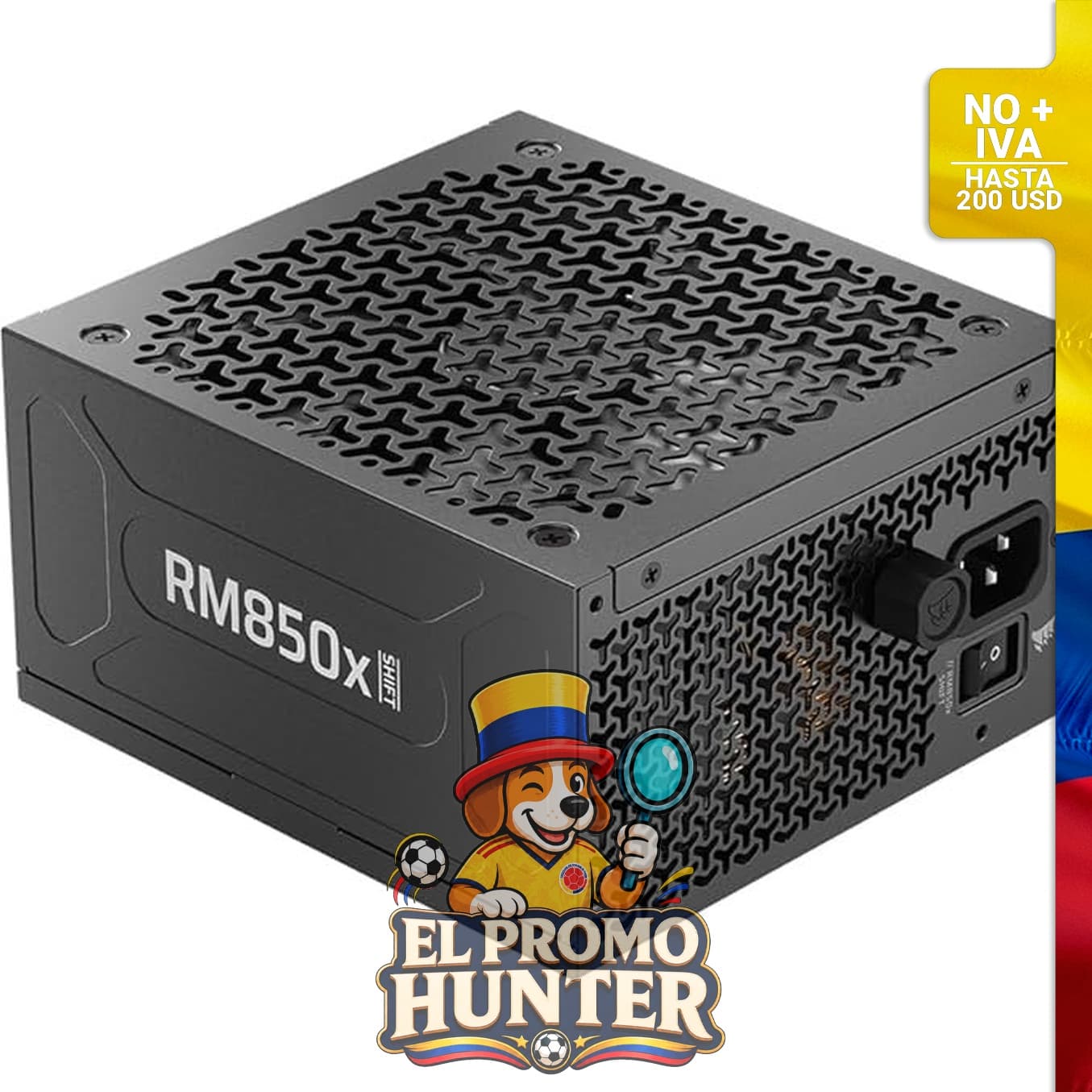 Fuente de alimentación ATX modular CORSAIR RM850x Shift (2025) con interfaz lateral, 12V-2x6, ATX 3.1 y PCIe 5.1.