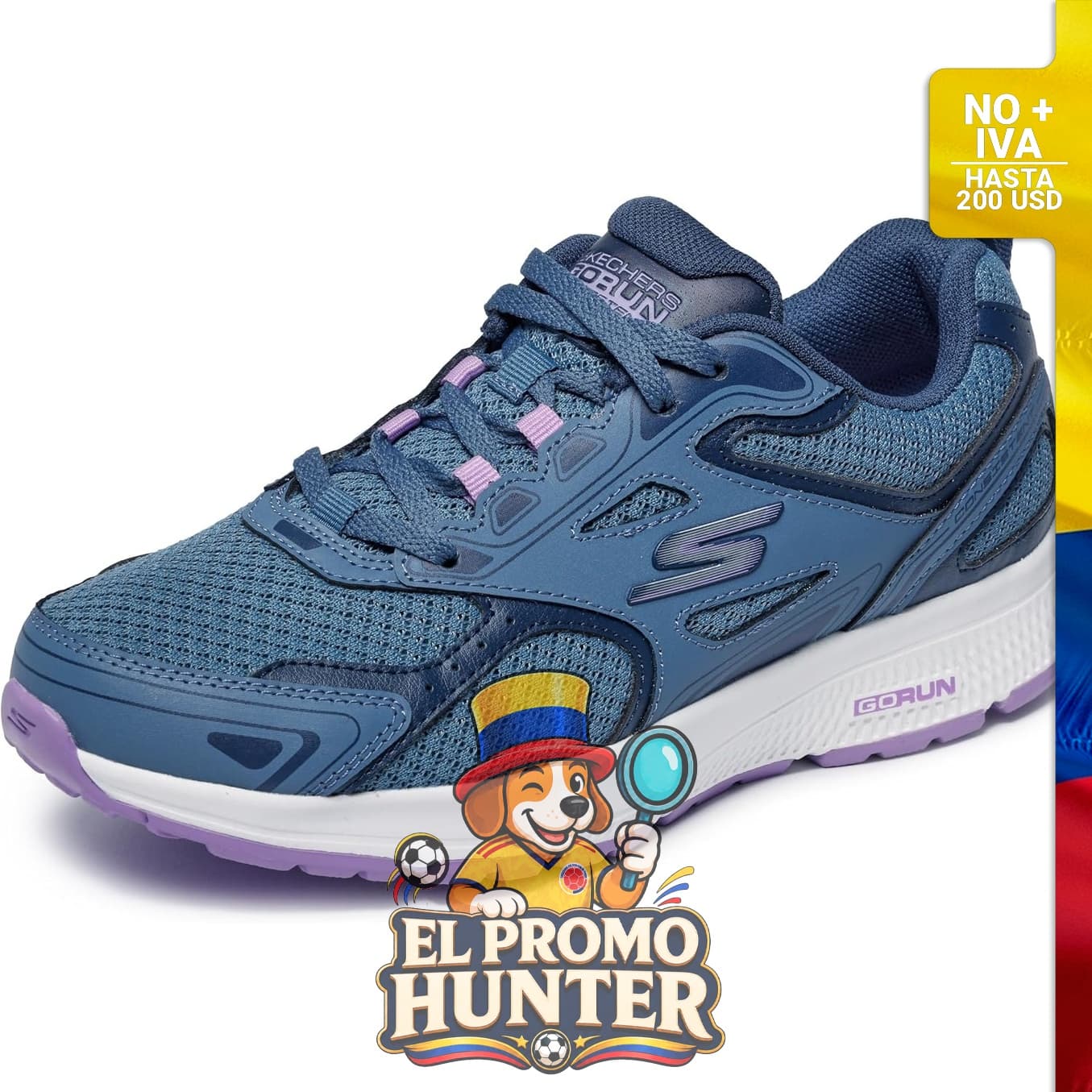 Tenis Skechers Go Run Consistent para mujer, con plantilla Goga Mat y parte superior de cuero y malla.
