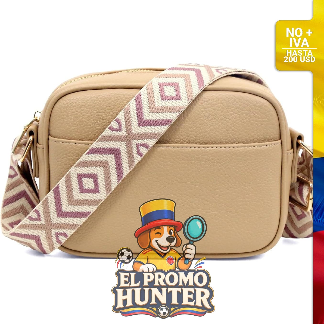 Bolso crossbody multifuncional para mujer en PU cuero, compacto con acceso rápido.