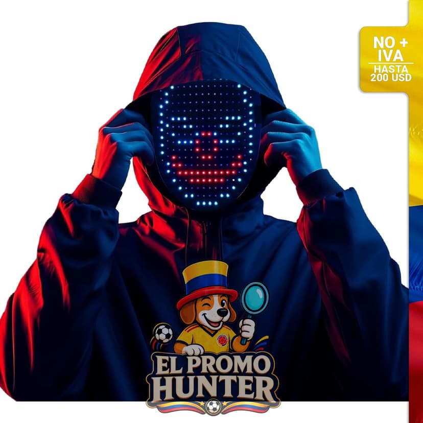 Máscara LED con detección de gestos, juguete transformador para disfraces de Halloween y fiestas.
