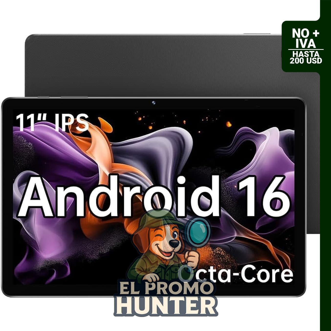 Tablet de 27,9 cm, 8 GB de RAM y 128 GB de almacenamiento, conectividad WiFi 6 y batería de 7000 mAh.