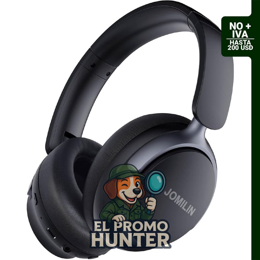 Auriculares Bluetooth 5.4 con cancelación activa de ruido (ANC) y duración de batería de 60 horas.