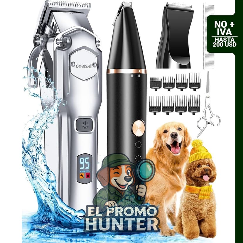 Kit de aseo para perros, diseñado para pelo grueso y pesado.