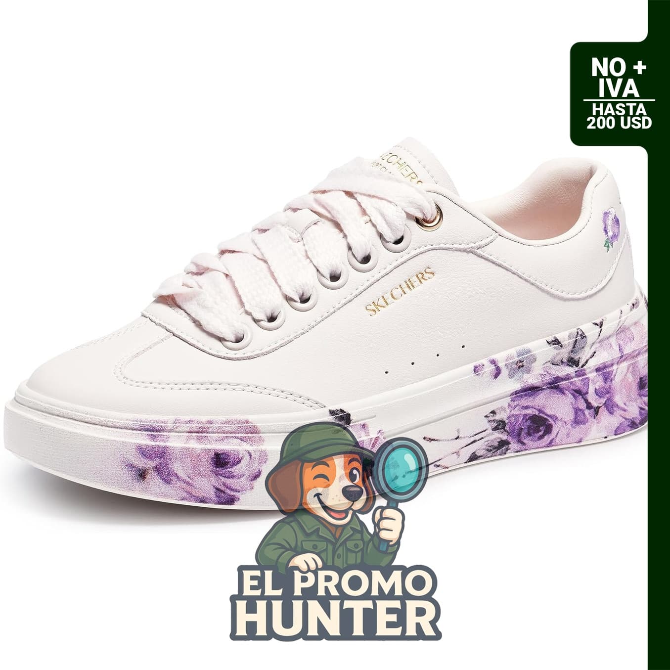 Zapatillas Skechers Cordova Clásico Pintado Flora para mujer.