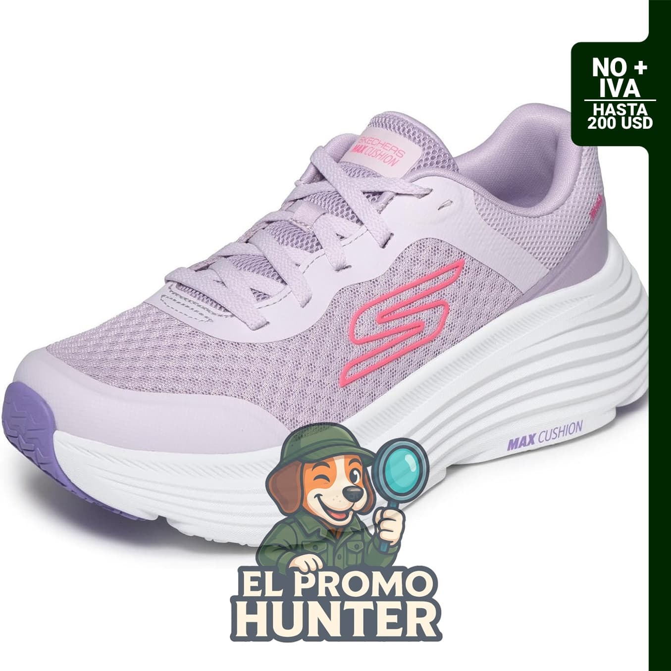 Tenis Skechers Max Cushioning Endeavour Canova para mujer, con diseño de alta amortiguación.