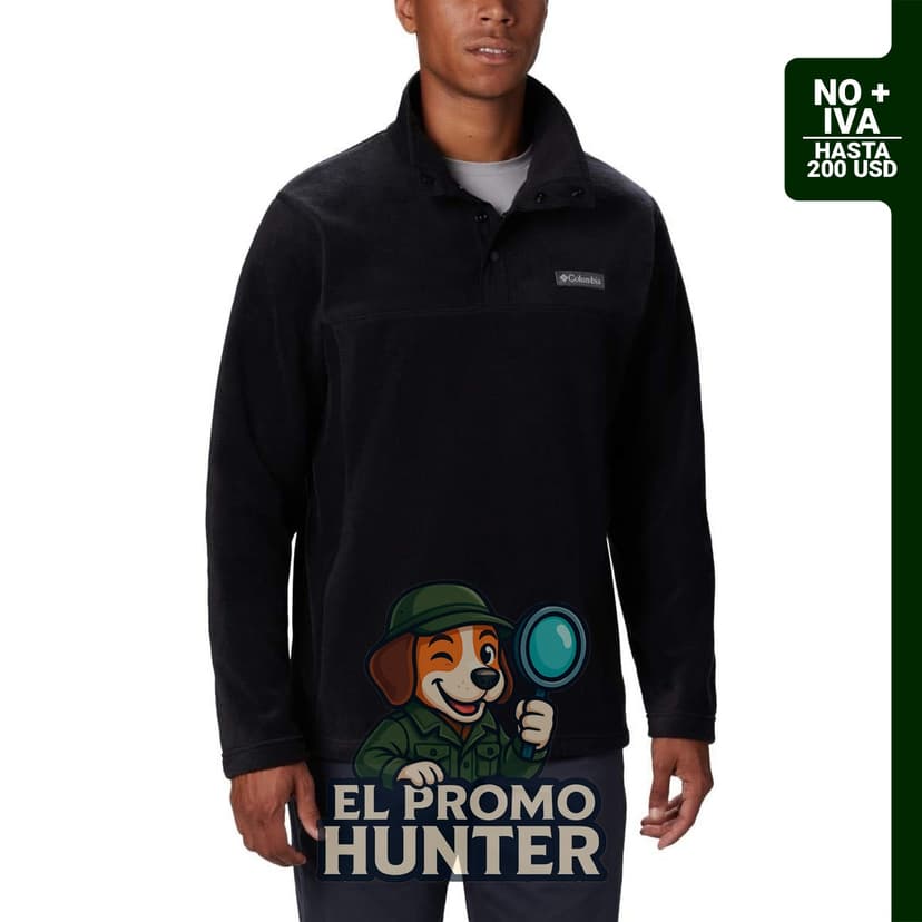 Sudadera Columbia Steens Mountain Half Snap II para hombre, fabricada en poliéster, con cierre de medio botón.