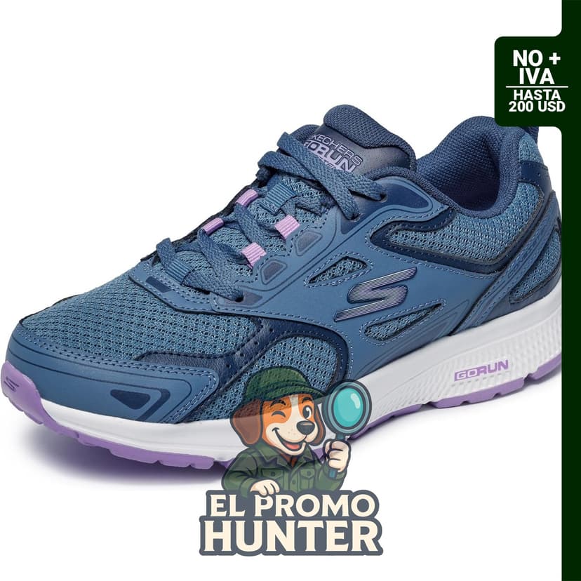 Tenis Skechers Go Run Consistent para mujer, diseño ligero y transpirable.