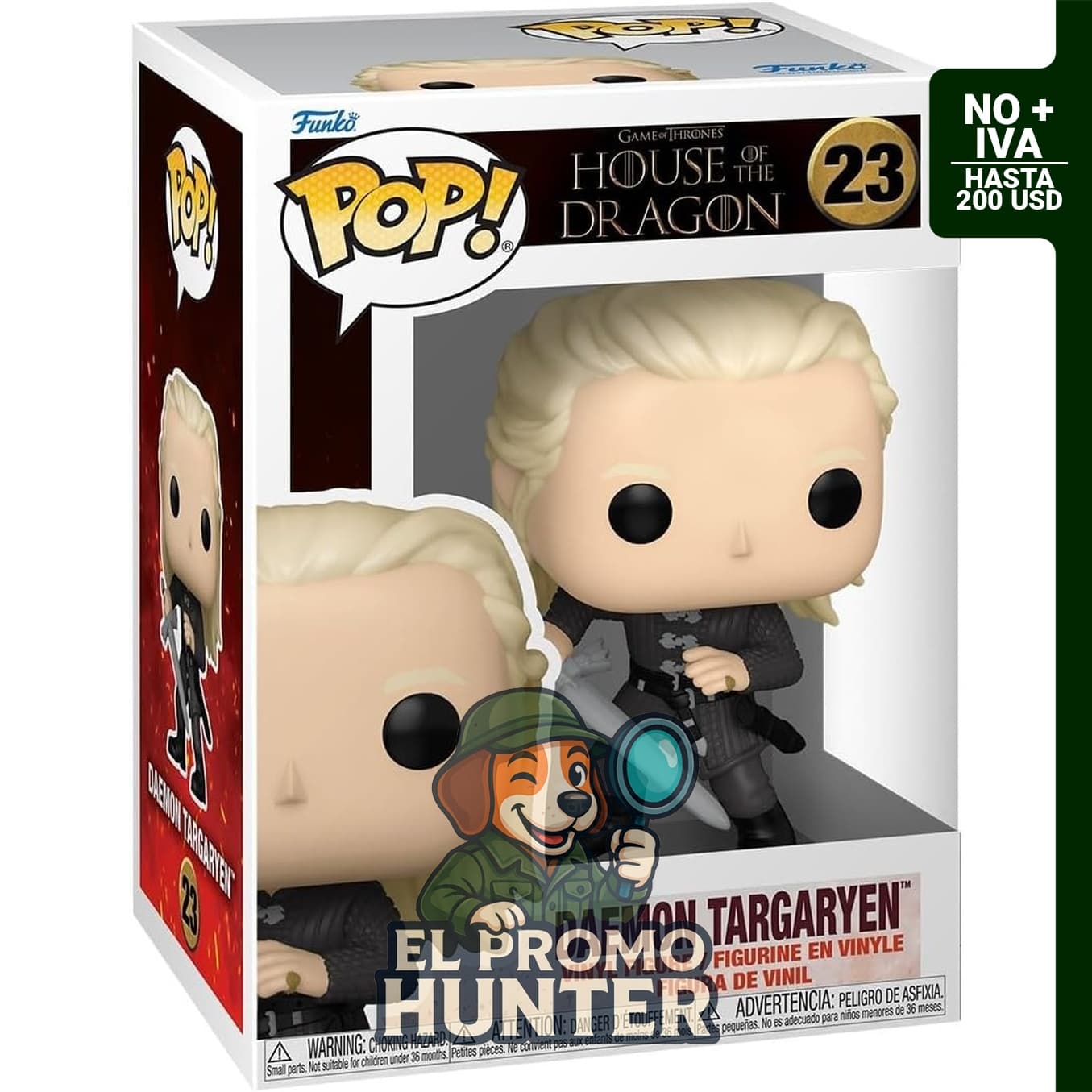 Funko Pop de Daemon Targaryen de La Casa del Dragón.