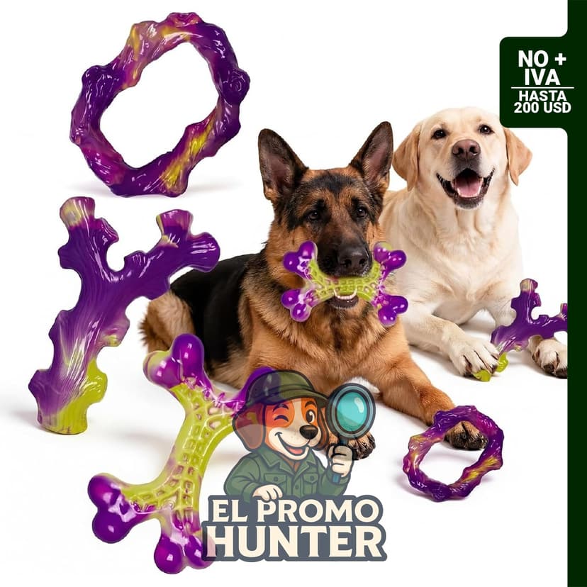 Set de 6 juguetes de nylon para mordedores fuertes.