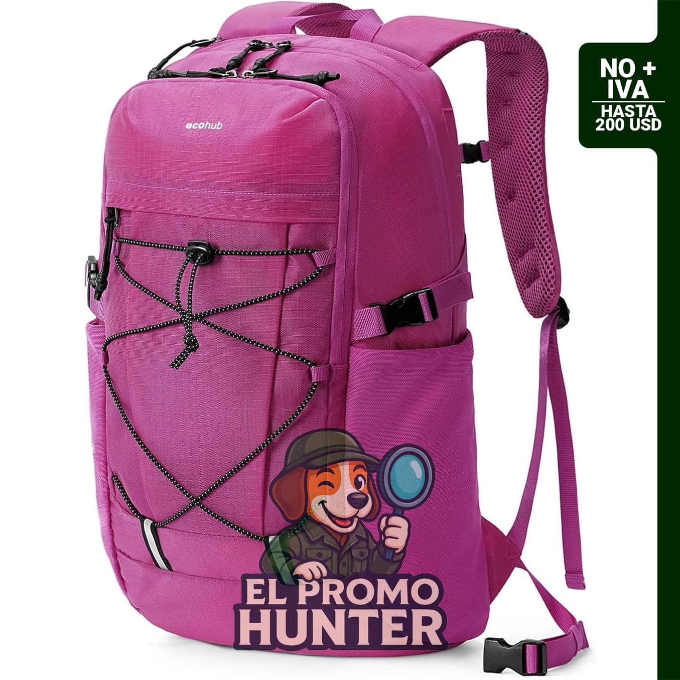 Mochila de senderismo ECOHUB de 30 L, resistente al agua y ligera, adecuada para actividades al aire libre.