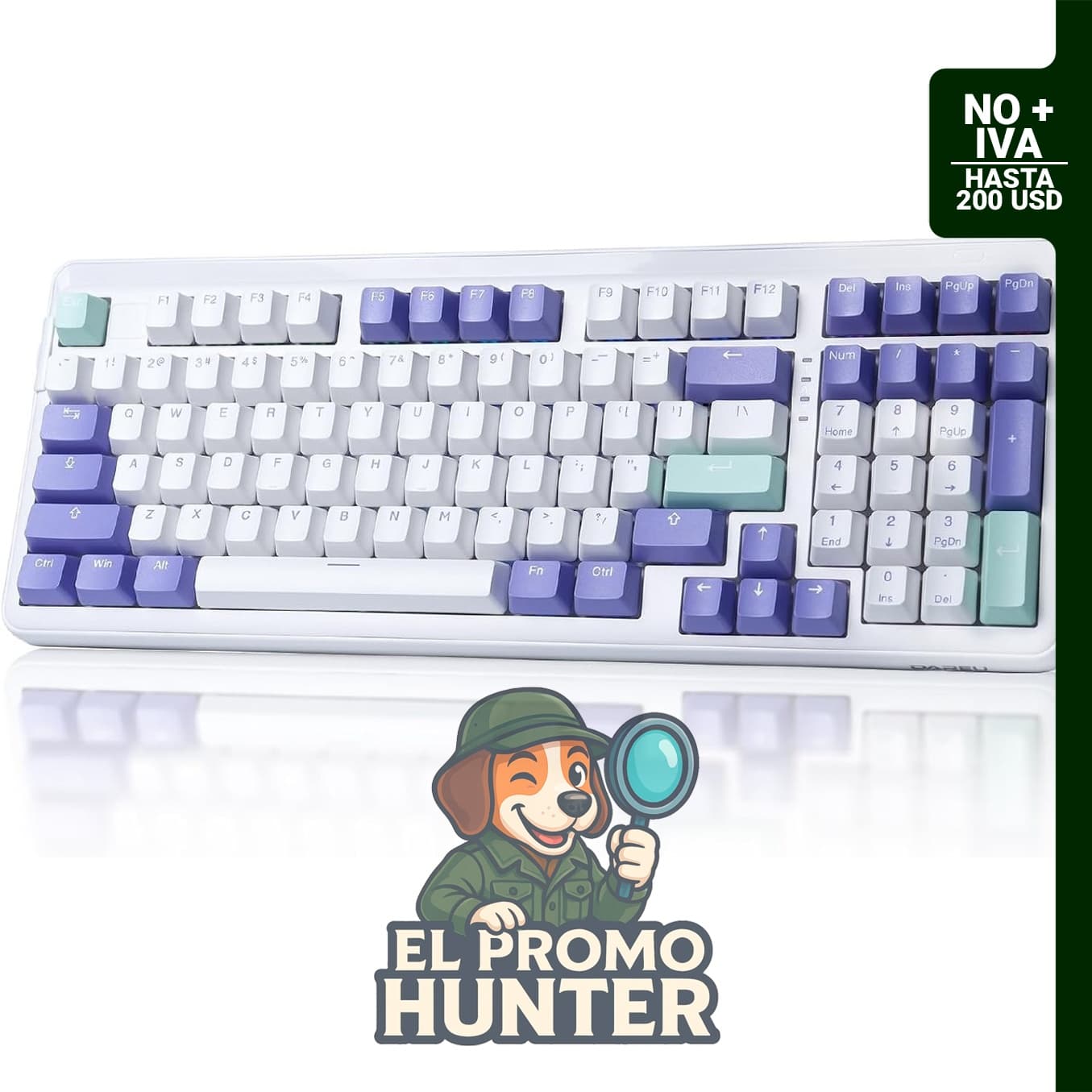 Teclado mecánico inalámbrico DAREU EK98pro con estructura personalizada, interruptores lineales y retroiluminación RGB.