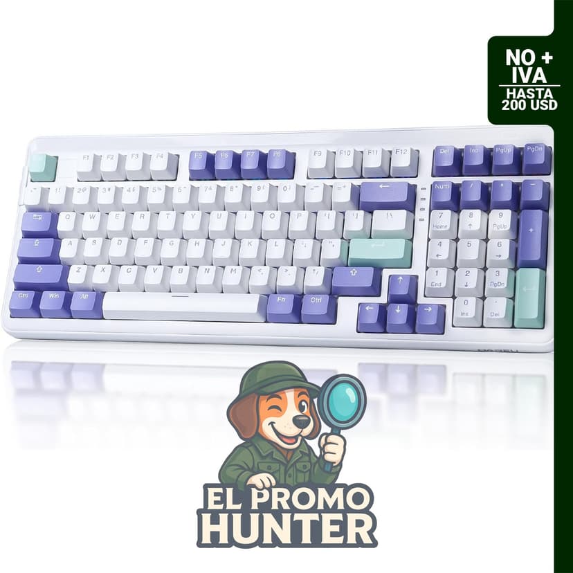 Teclado mecánico inalámbrico DAREU EK98pro con estructura personalizada, interruptores lineales y retroiluminación RGB.