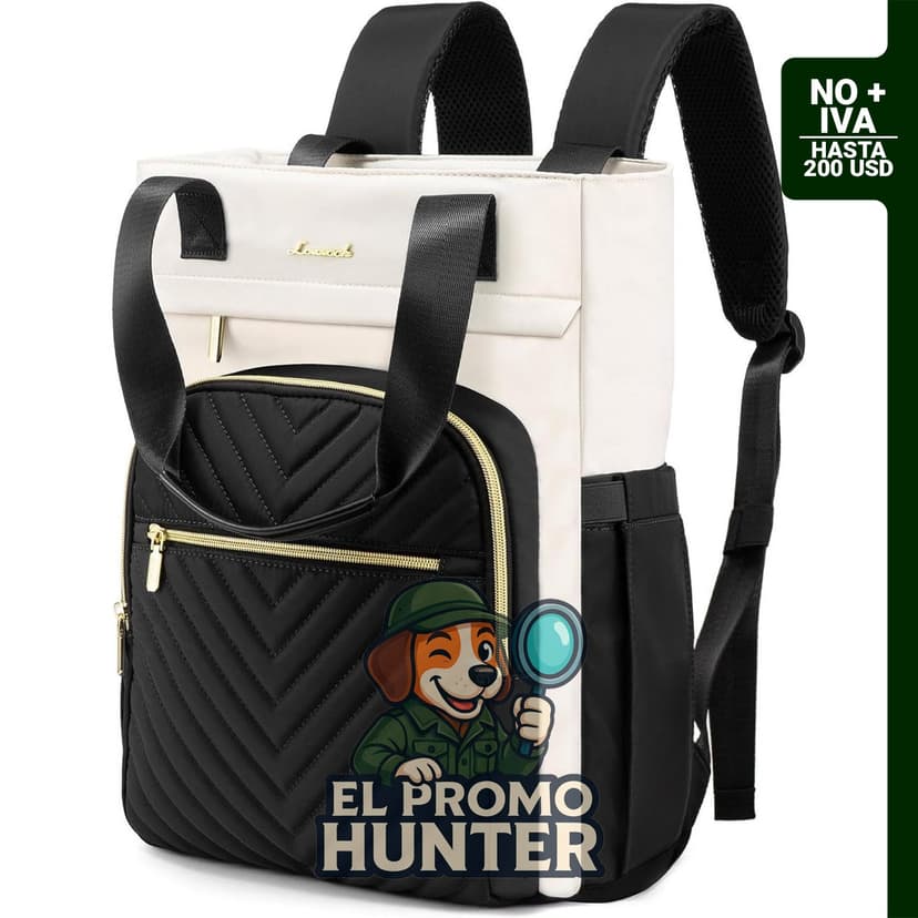 Mochila LOVEVOOK para laptop de 15.6" (38.1 cm), impermeable, con puerto USB.