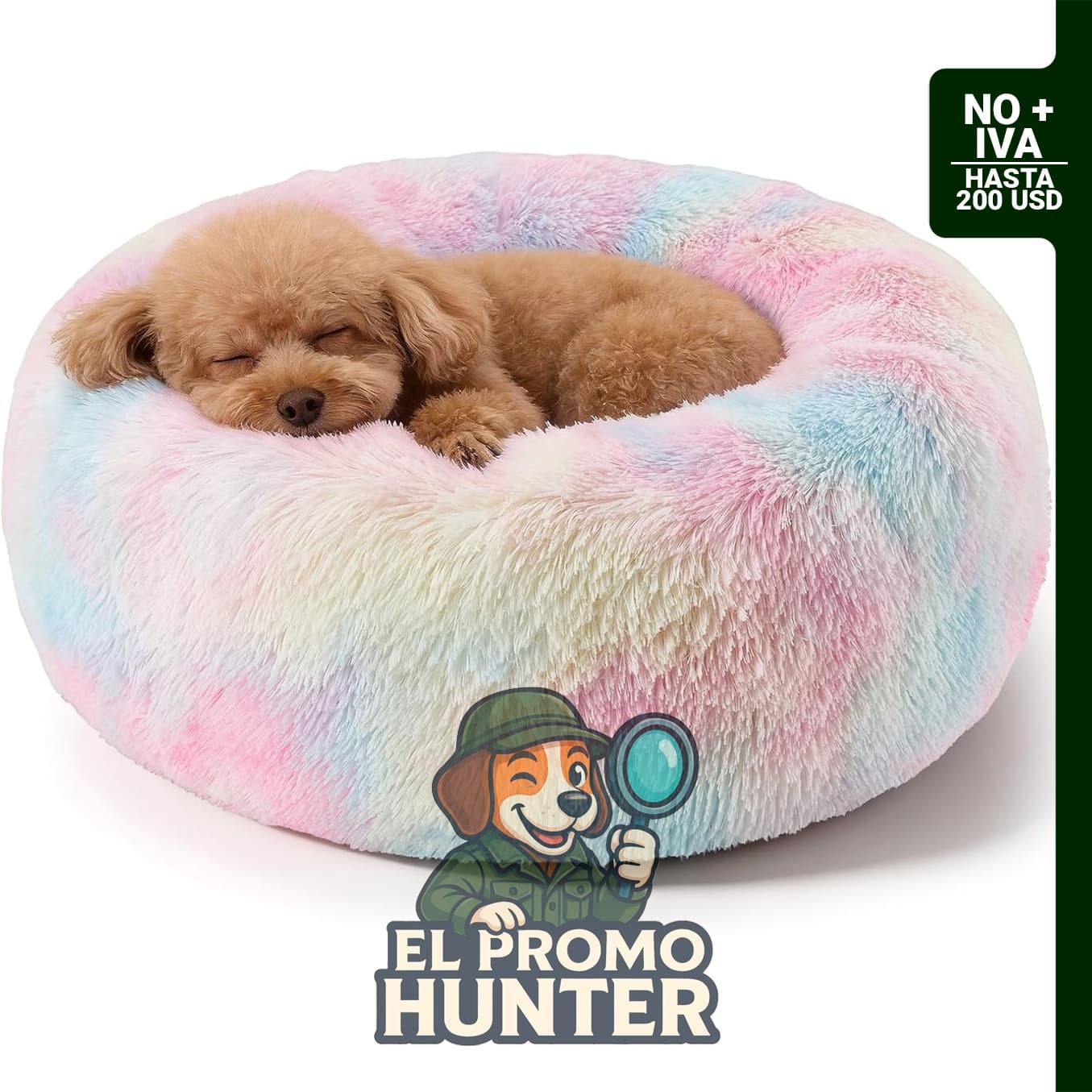 Cama Calmante Tipo Dona Lavable de 61 cm.