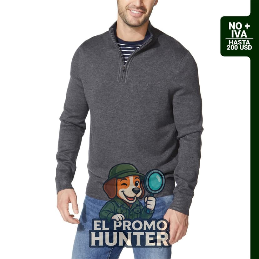 Buzo Nautica para hombre con un cuarto de cremallera.