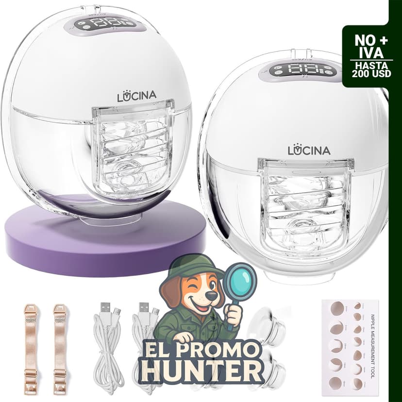 Extractor de leche manos libres, bomba de lactancia portátil con 4 modos y 9 niveles.