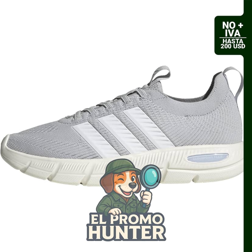Zapatillas Adidas Cloudfoam Flex Slounge para mujer, color gris.
