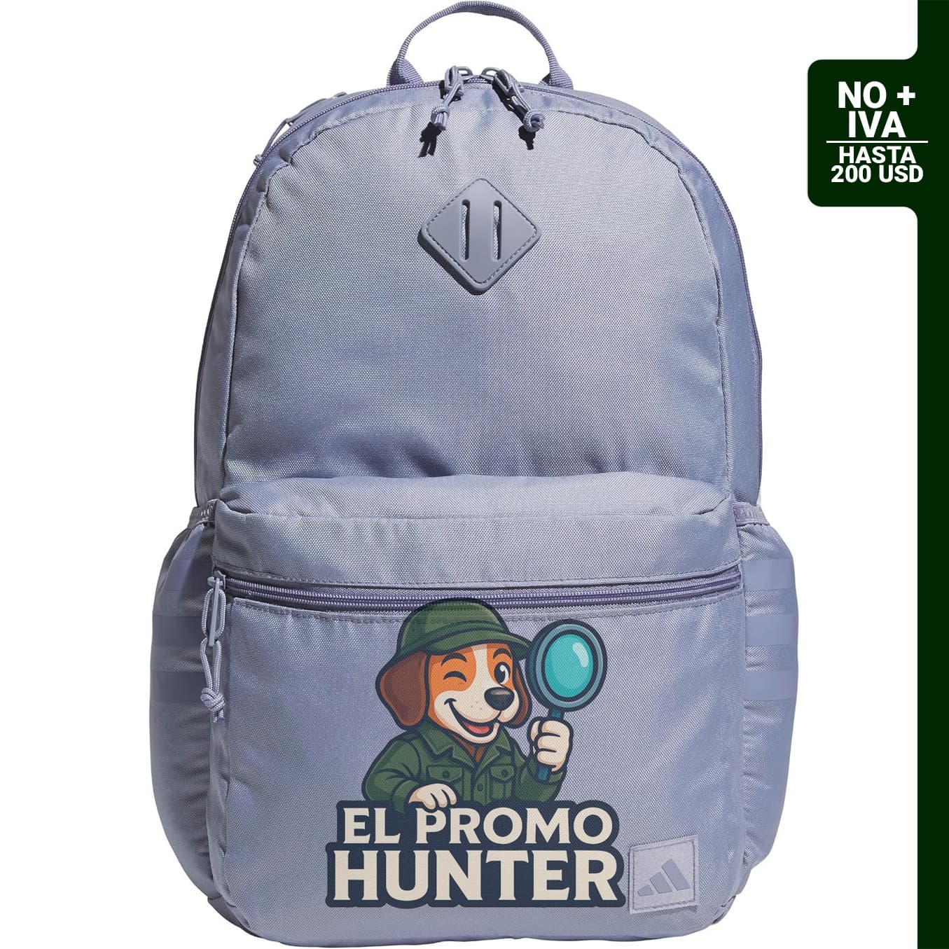 Mochila Adidas clásica de 3 bandas, incluye funda para laptop.