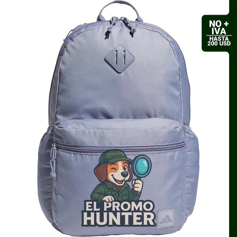 Mochila Adidas clásica de 3 bandas, incluye funda para laptop.