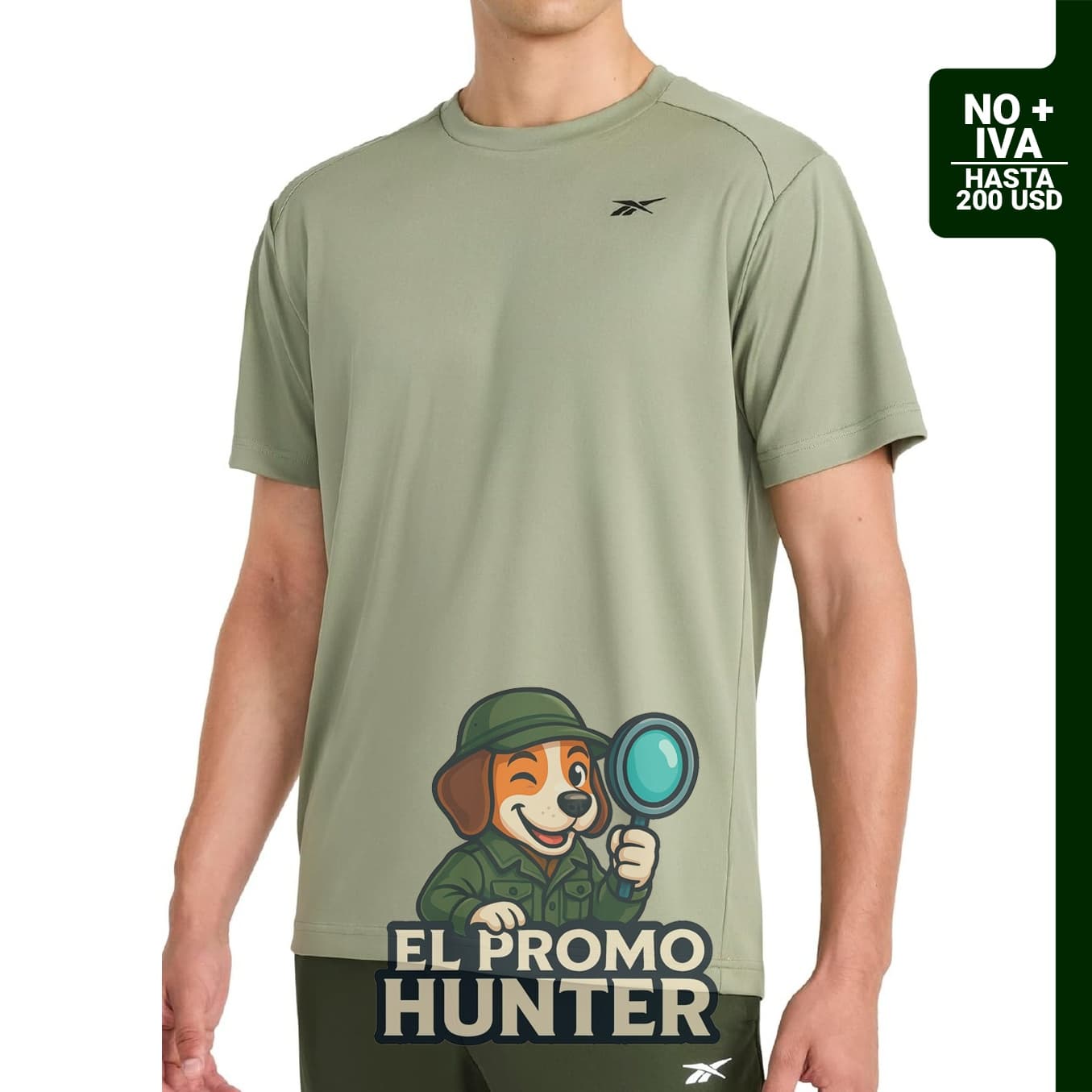 Camiseta de manga corta Reebok para hombre, con cuello redondo.