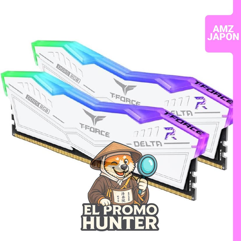 Memoria RAM DDR5 de 32GB (16GBx2) con velocidad de 6000MHz, CL38, compatible con XMP 3.0.