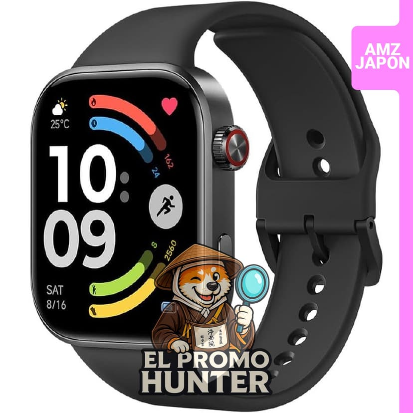 Reloj inteligente Xiaomi Redmi Watch 6 con pantalla OLED de 2.07" (5.26 cm), GPS, Bluetooth y resistencia al agua 5ATM.