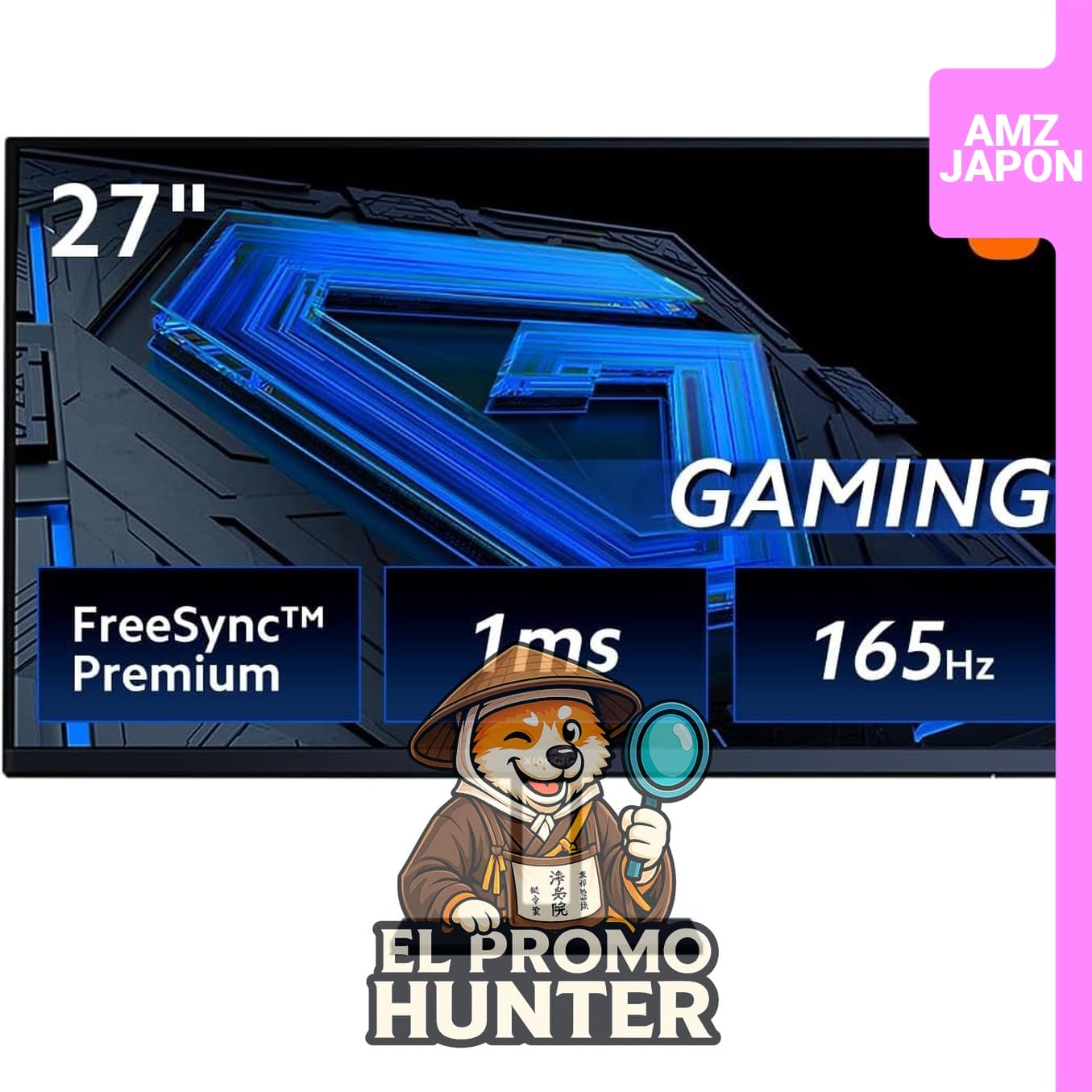 Monitor gaming Xiaomi G27i de 27" (68,6 cm) FHD, 165Hz, panel IPS rápido de 1 ms, compatible con FreeSync.