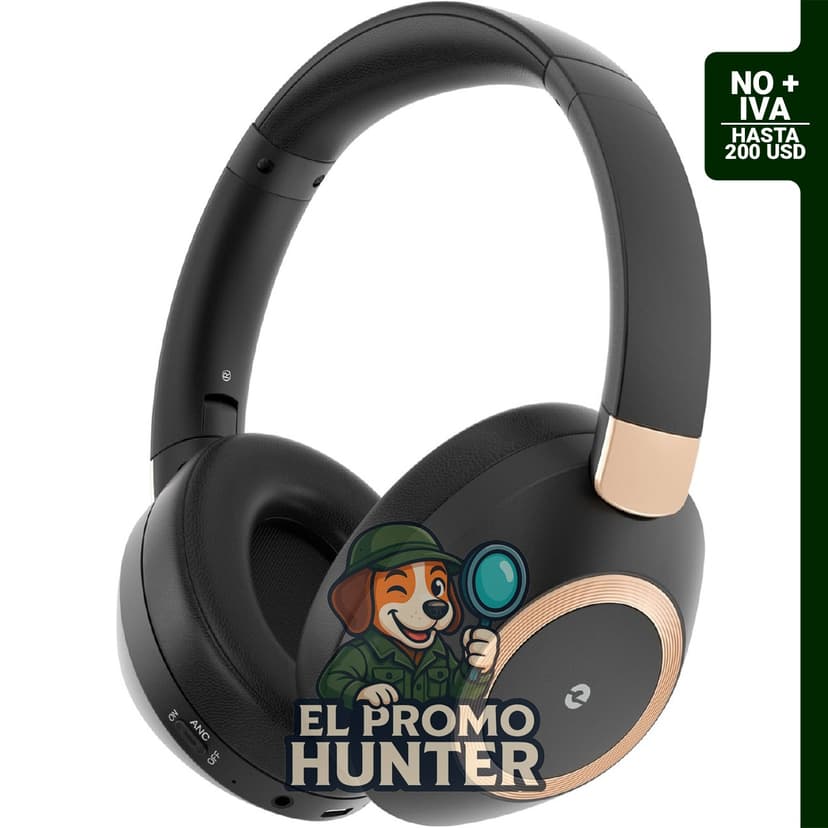 Auriculares inalámbricos Bluetooth con cancelación activa de ruido y 100 horas de reproducción.