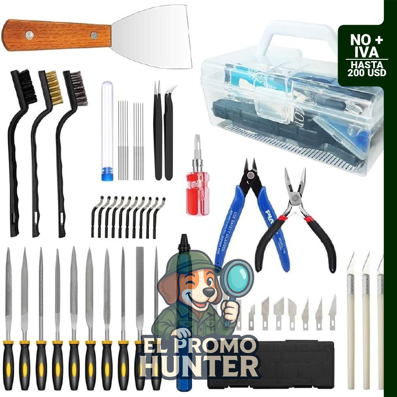 Kit de herramientas de impresión 3D de 54 piezas para limpieza, montaje y acabado, compatible con Bambu Lab.