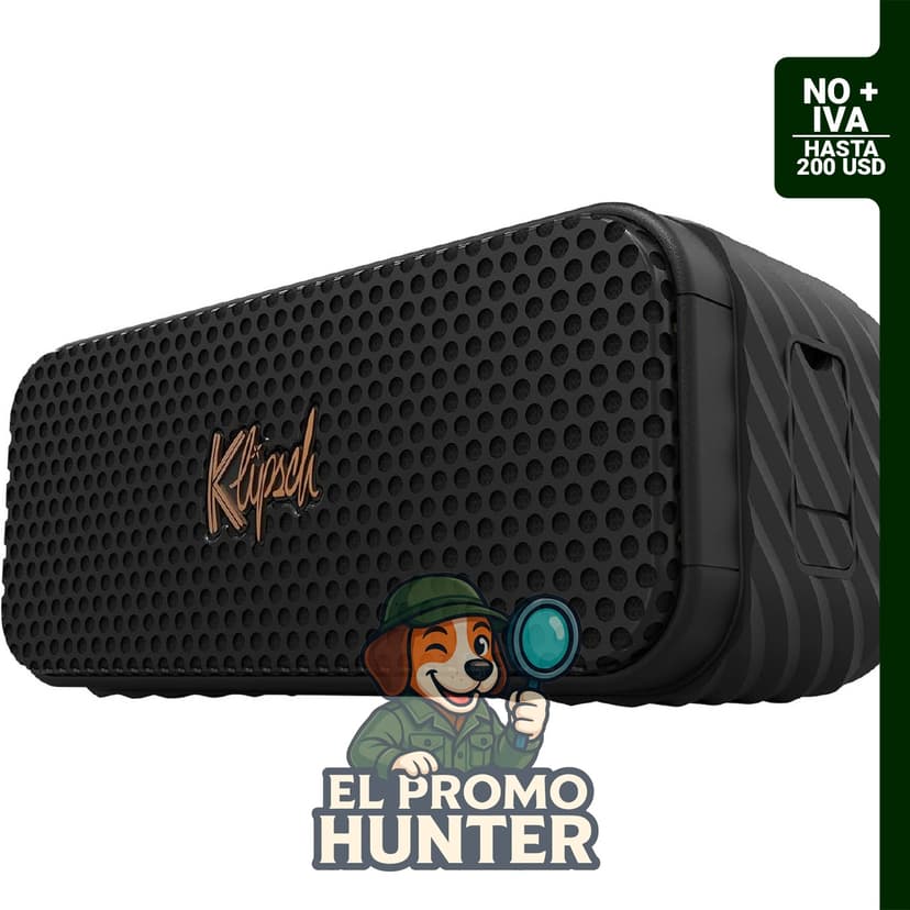 Klipsch Nashville, altavoz Bluetooth portátil con controladores de 2.25" (5.08 cm), clasificación IP67, 24 horas de reproducción.