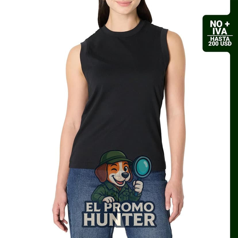 Camiseta muscular de algodón de ajuste relajado para mujer.