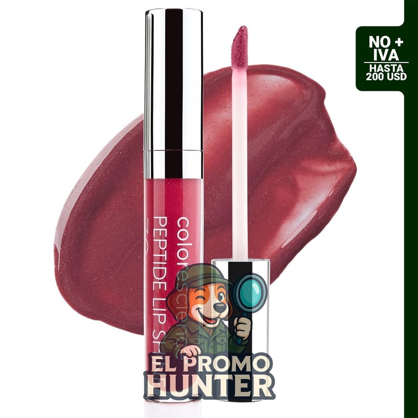 Brillo labial peptídico con SPF 30.