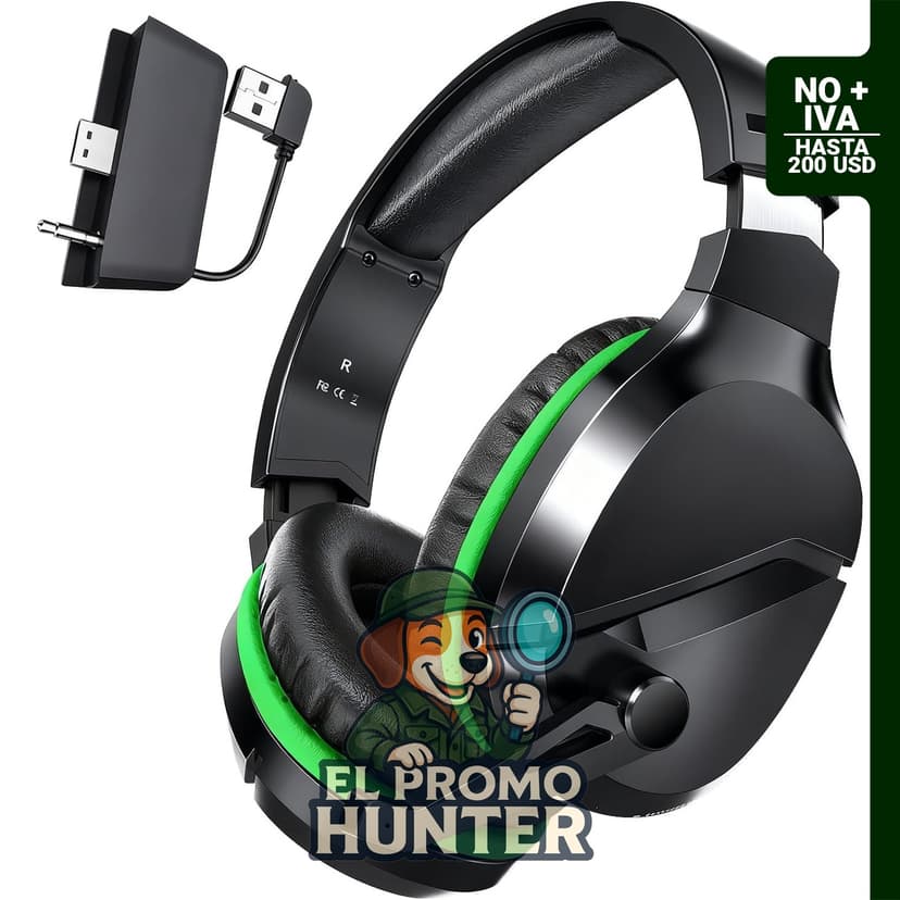 Auriculares inalámbricos WolfLawS para Xbox Series X|S, Xbox One, PS5, PC, Mac y Switch, con micrófono y cancelación de ruido.