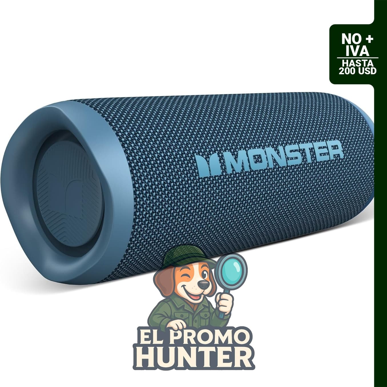 Altavoz Bluetooth Monster S620, 60 W, IPX8 impermeable, Bluetooth 5.4, micrófono integrado.